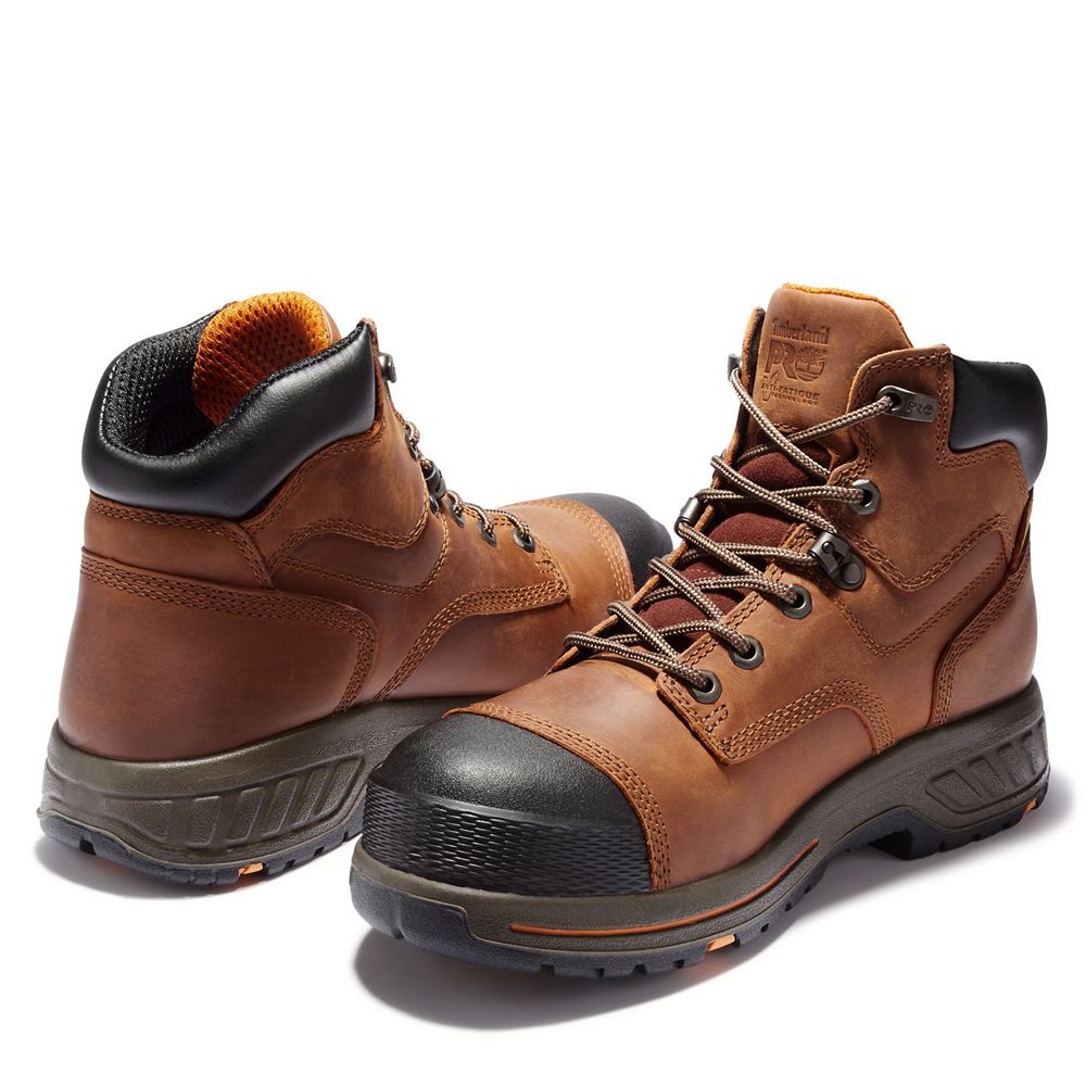 Timberland Mens Work Boots PRO® Helix HD 6\" Soft Toe - Brown/Black - India WK8241065